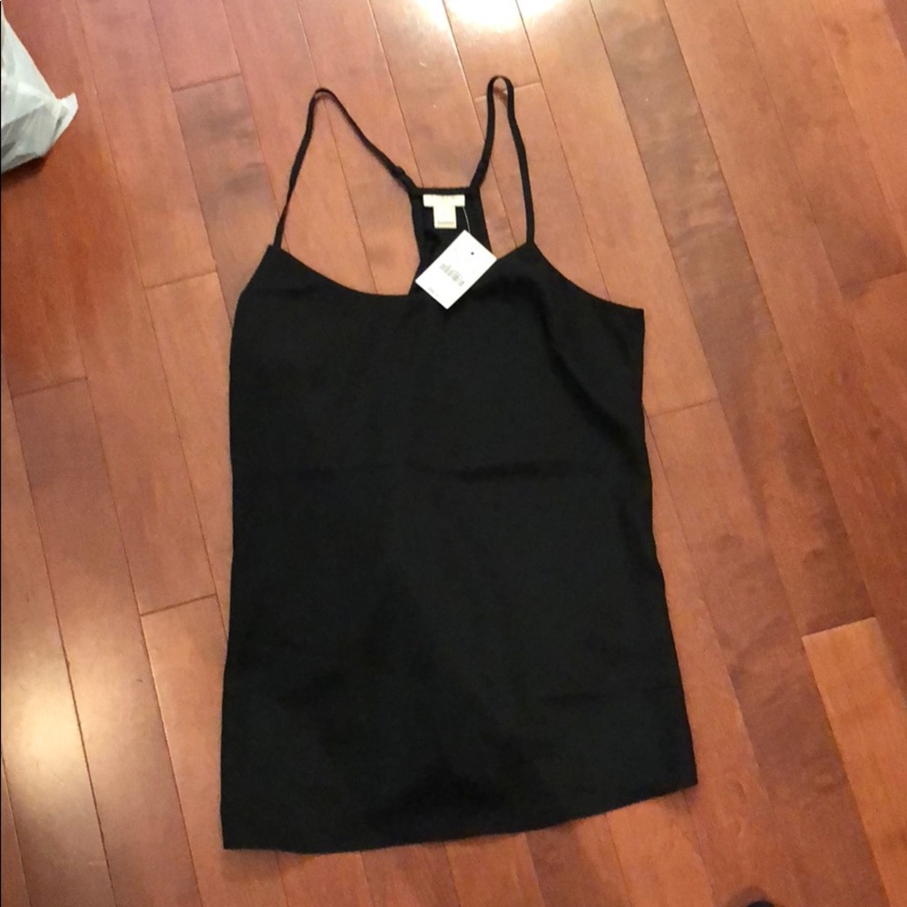 Black jcrew tank top blouse